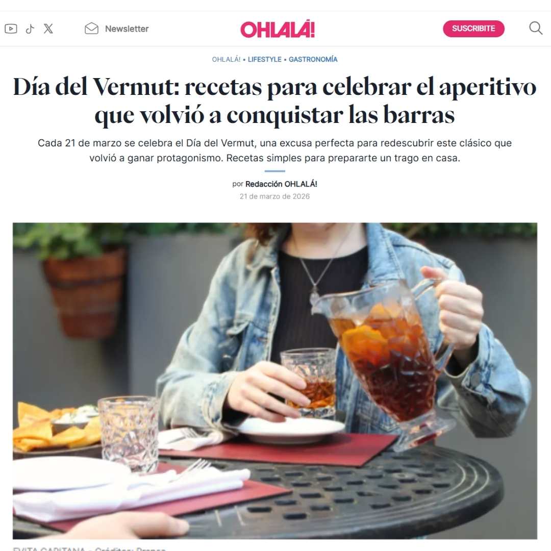 Prensa Ohlala - La Capitana02 Reseña de Revista Ohlala sobre el vermú que ofrece La Capitana.