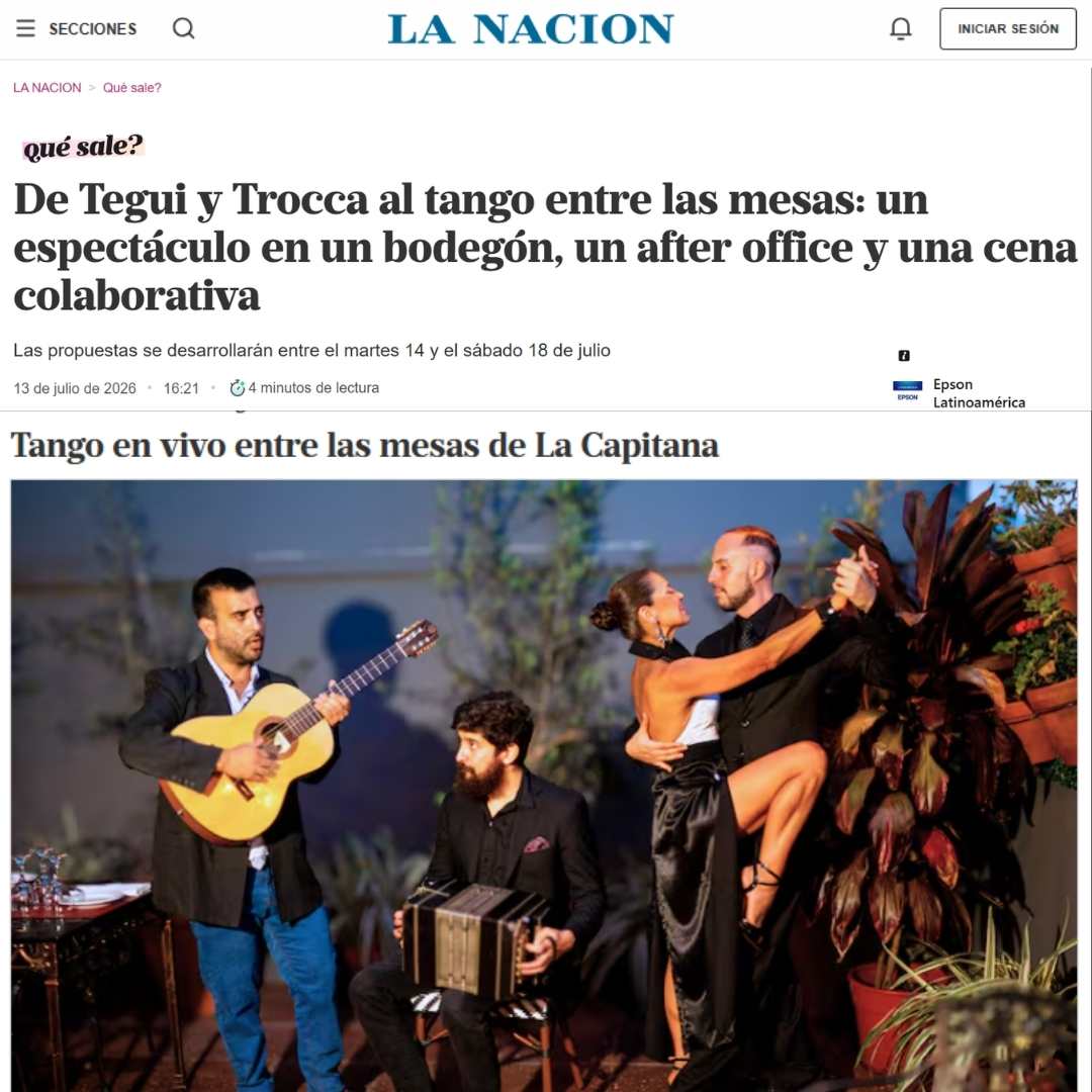 Reseña de La Nación sobre el tiramisú de La Capitana.