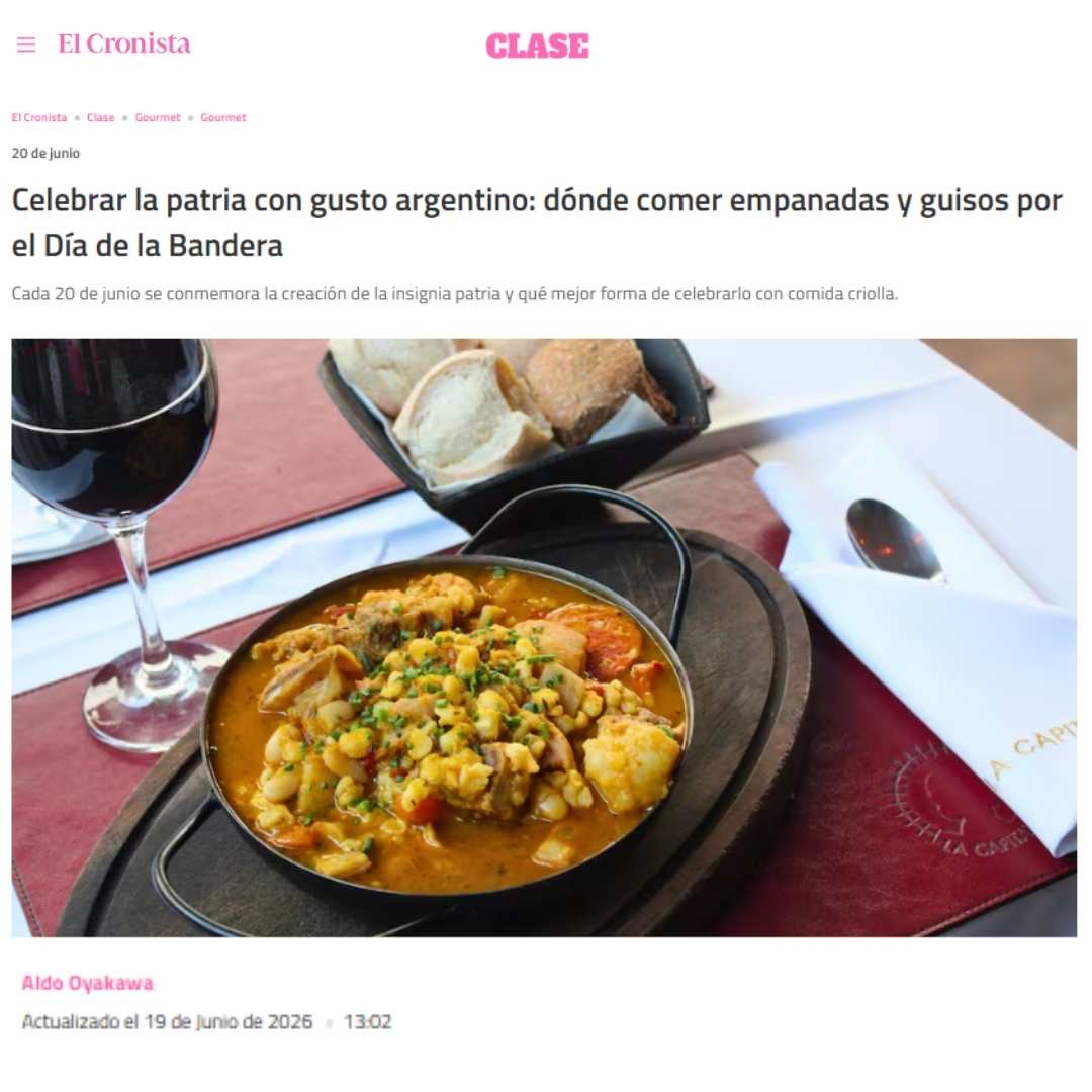Nota de el destape acerca del bodegón La Capitana y su buena puntuación.